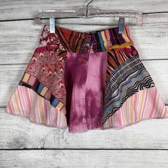 Save The Queen Other - Save the Queen Patchwork Cotton Lined Skirt Size 6